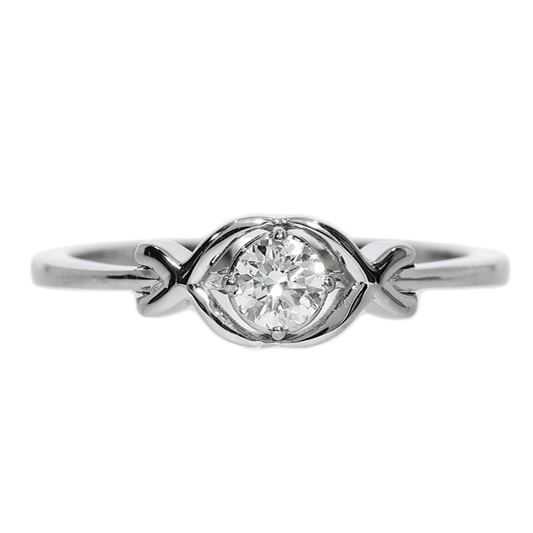 Anillo Compromiso Diamante - Oro Blanco 18kt