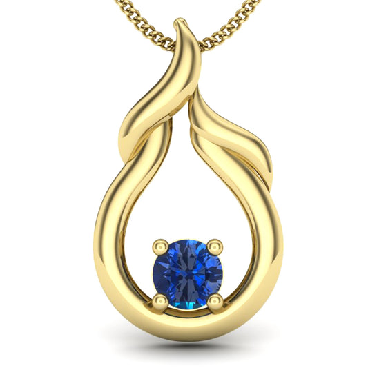 Colgante Zafiro - Oro Amarillo 18kt