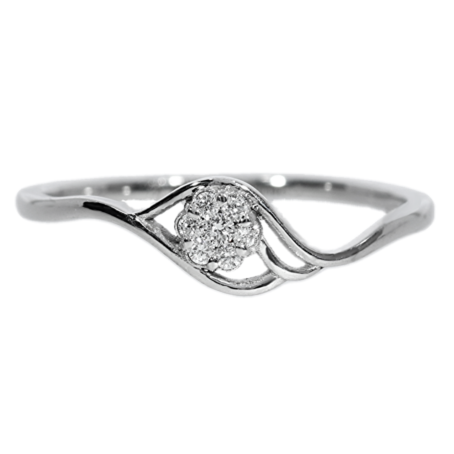 Anillo Compromiso Diamantes - Oro Blanco 18kt