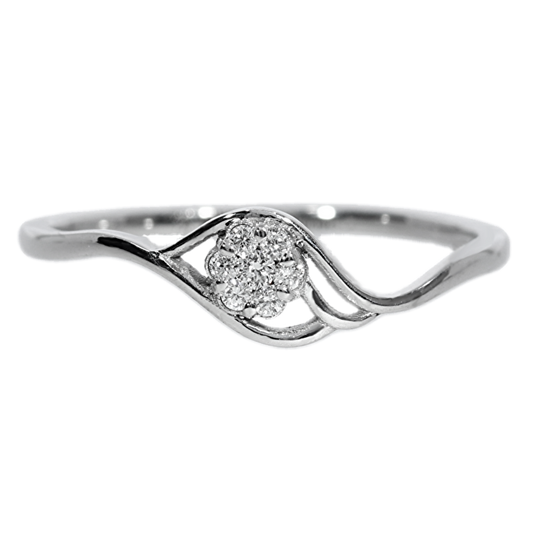 Anillo Compromiso Diamantes - Oro Blanco 18kt