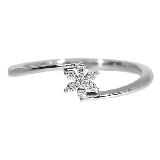 Anillo Compromiso Diamantes - Oro Blanco 18kt