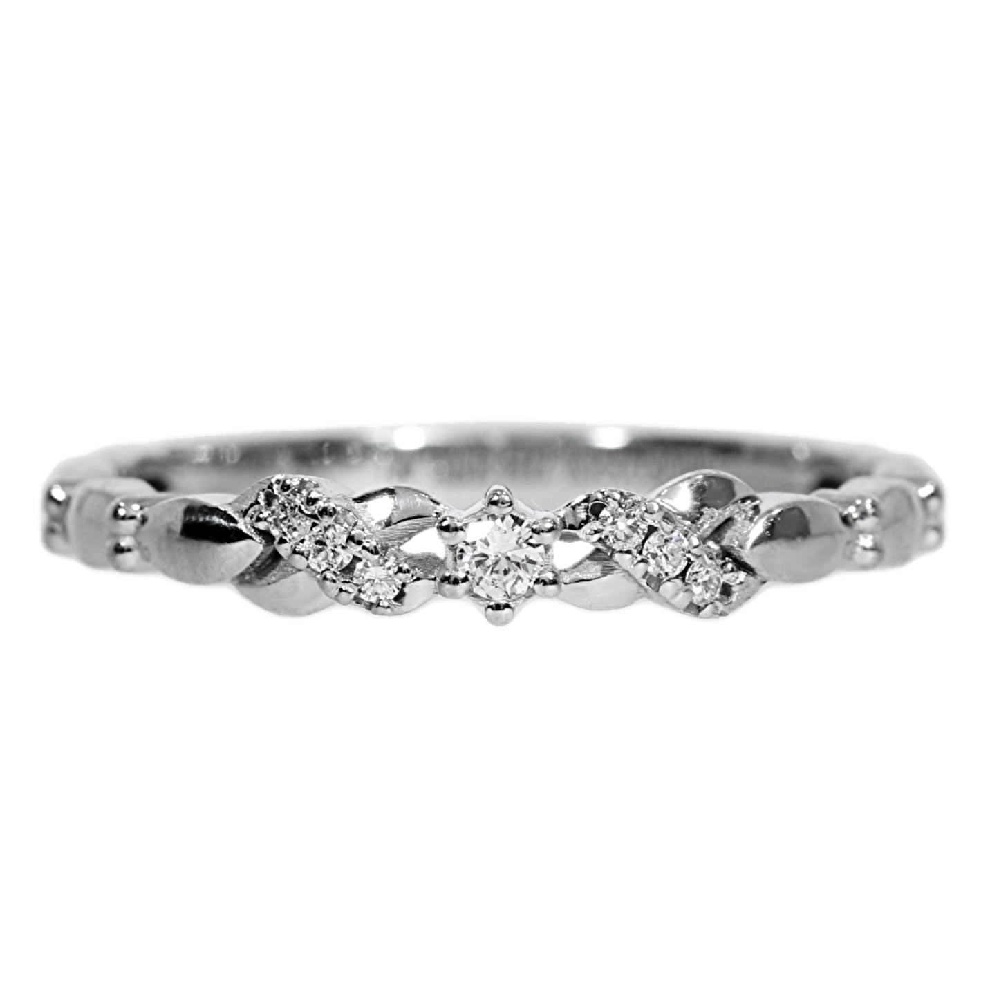 Anillo Compromiso Diamantes - Oro Blanco 18kt