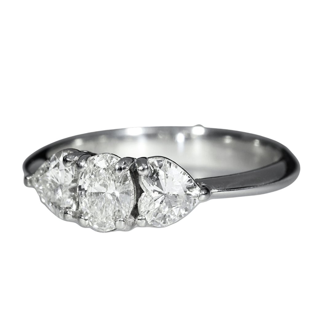 Anillo Compromiso Diamantes GIA - Oro Blanco 18kt
