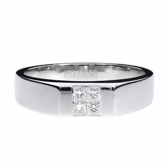 Anillo Compromiso Diamantes - Oro Blanco 18kt