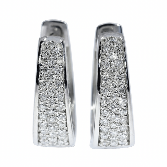 Aros Diamantes - Oro Blanco 18kt