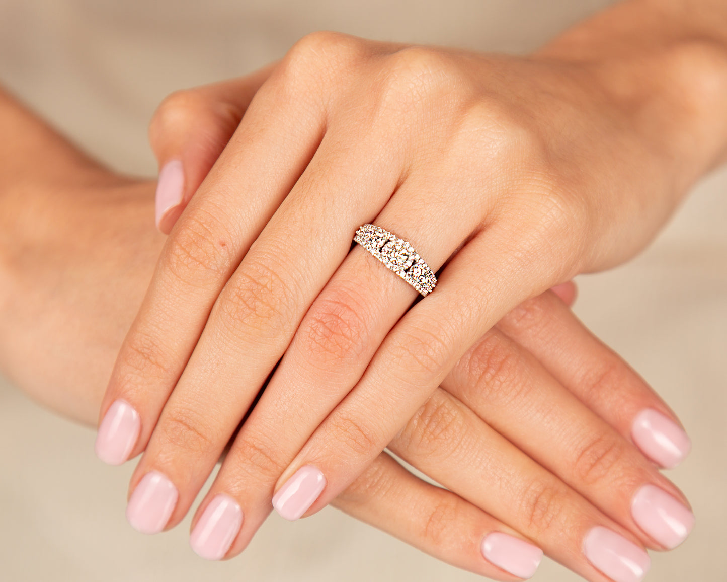 Anillo Compromiso Diamantes - Oro Blanco 18kt