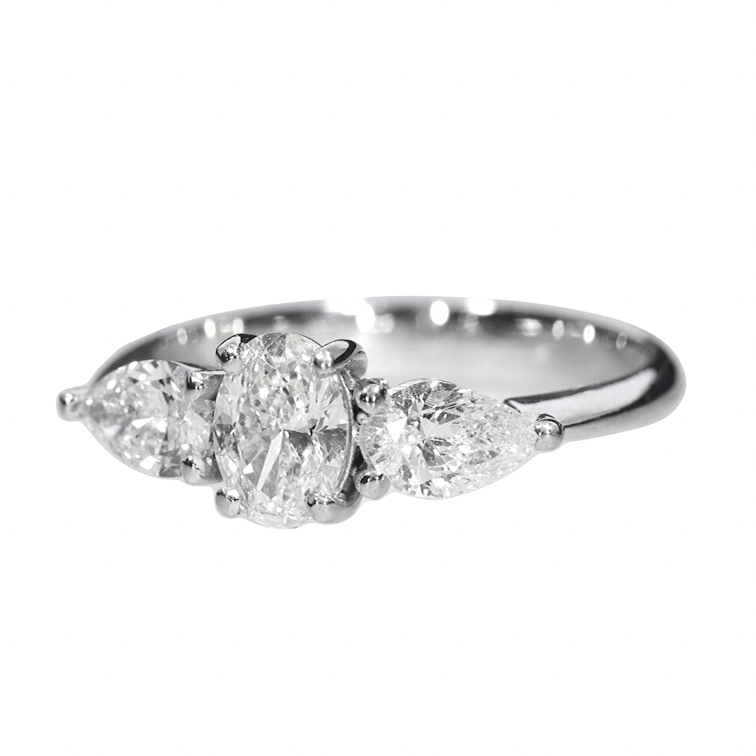 Anillo Compromiso Diamantes GIA - Oro Blanco 18kt