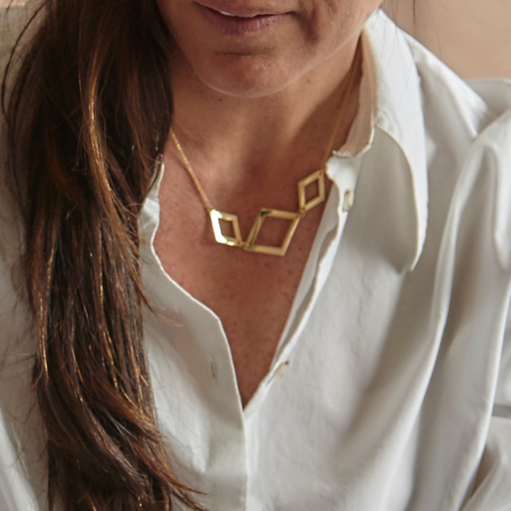 Collar Rombos - Oro Amarillo 18kt