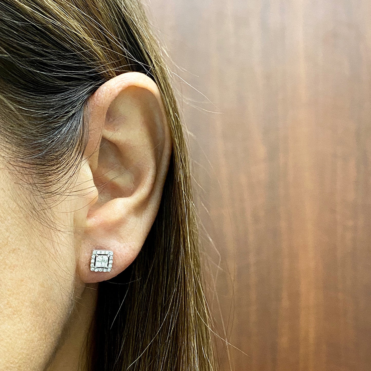 Aros Diamantes - Oro Blanco 18kt