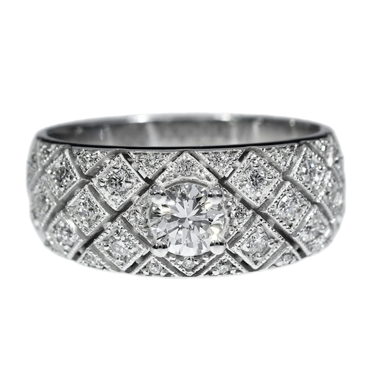 Anillo Compromiso Diamantes GIA -  Oro Blanco 18kt