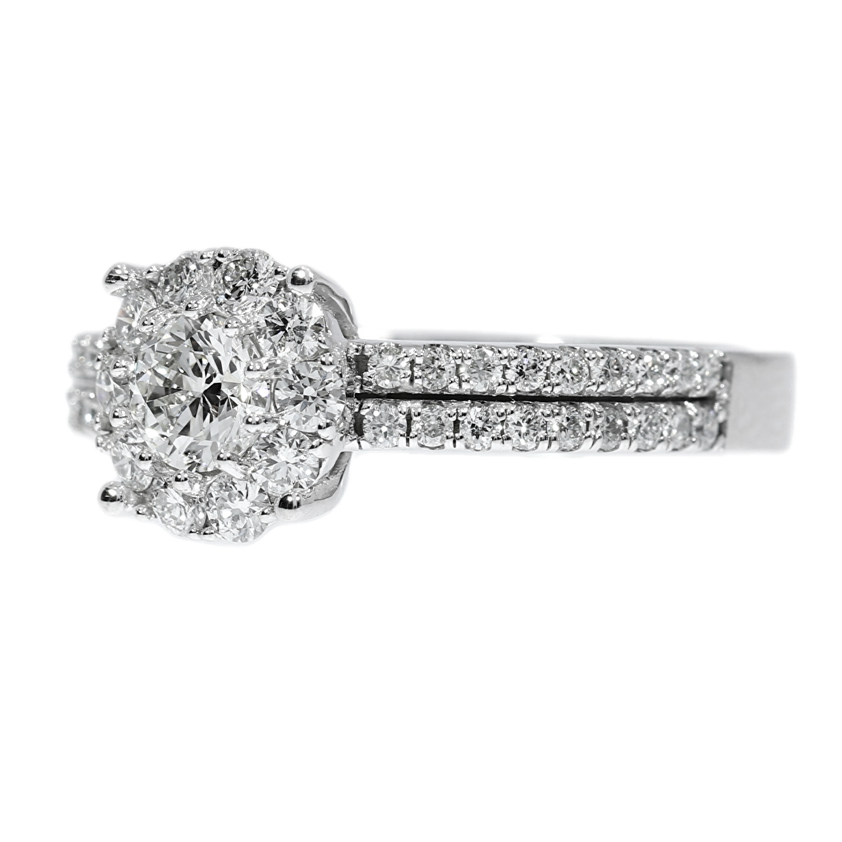 Anillo de Compromiso Diamantes - Oro Blanco 18kt