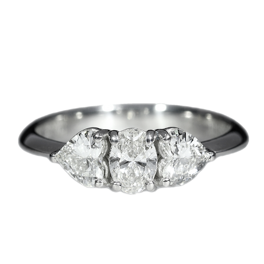 Anillo Compromiso Diamantes GIA - Oro Blanco 18kt