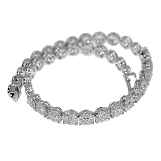 Pulsera Tenis Diamantes - Oro Blanco 18kt