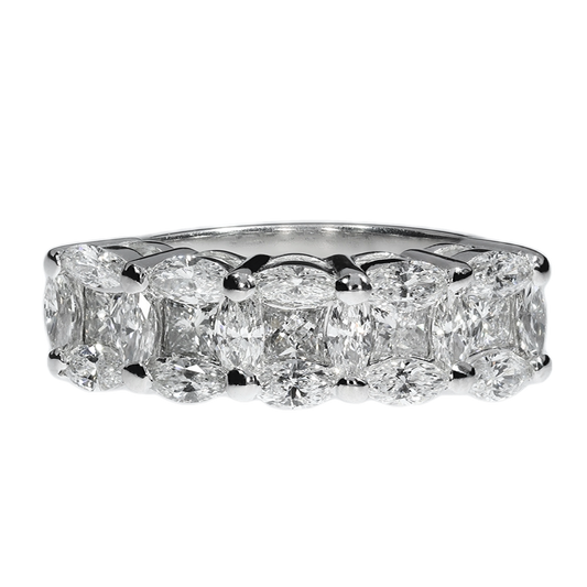 Anillo Compromiso Diamantes - Platino