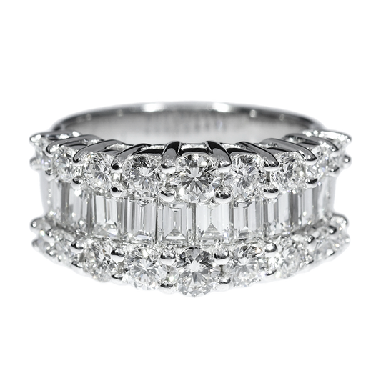 Anillo Compromiso Diamantes - Oro Blanco 18kt