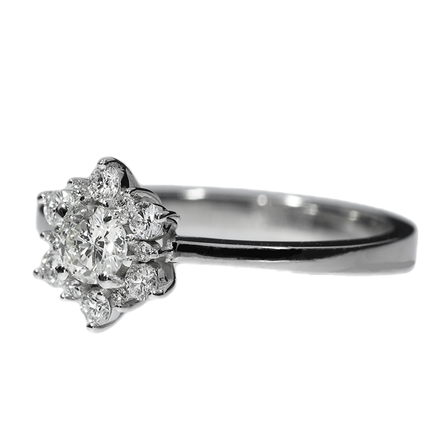 Anillo Compromiso Diamantes GIA - Oro Blanco 18kt