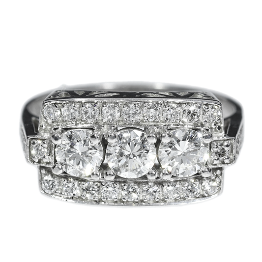 Anillo Compromiso Diamantes GIA - Oro Blanco 18kt