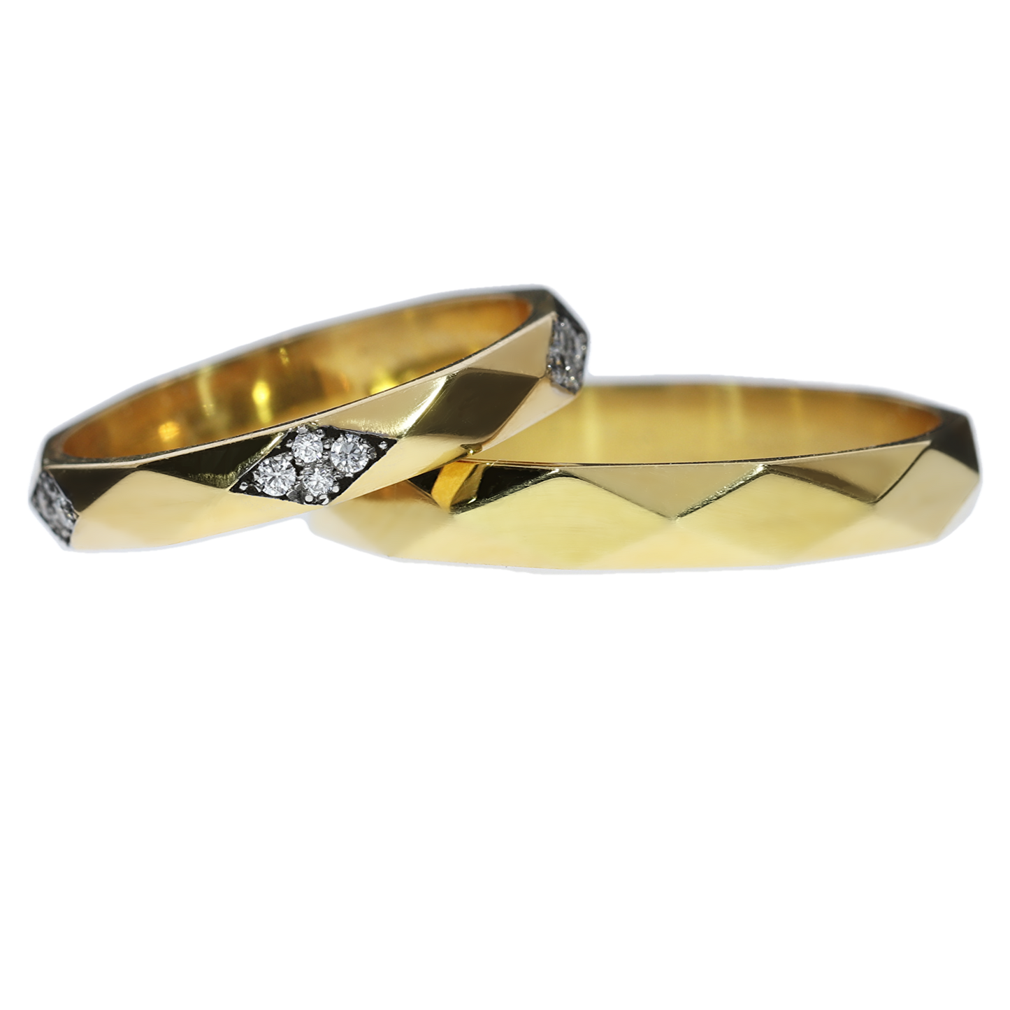 Argollas Matrimonio Diamantes - Oro Amarillo 18kt
