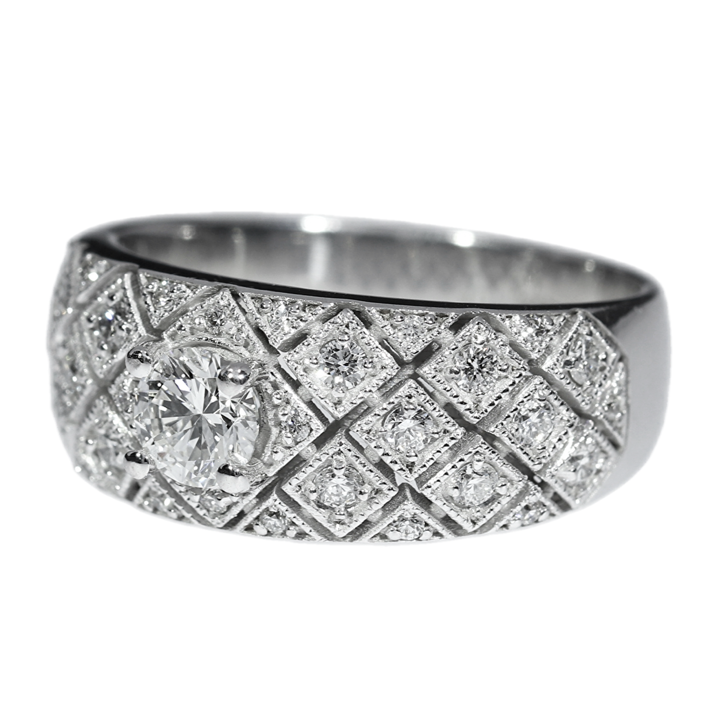 Anillo Compromiso Diamantes GIA - Oro Blanco 18kt