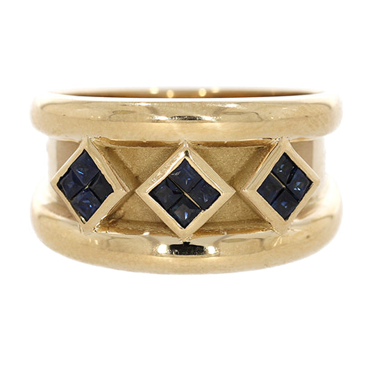 Anillo Zafiros - Oro Amarillo 18kt