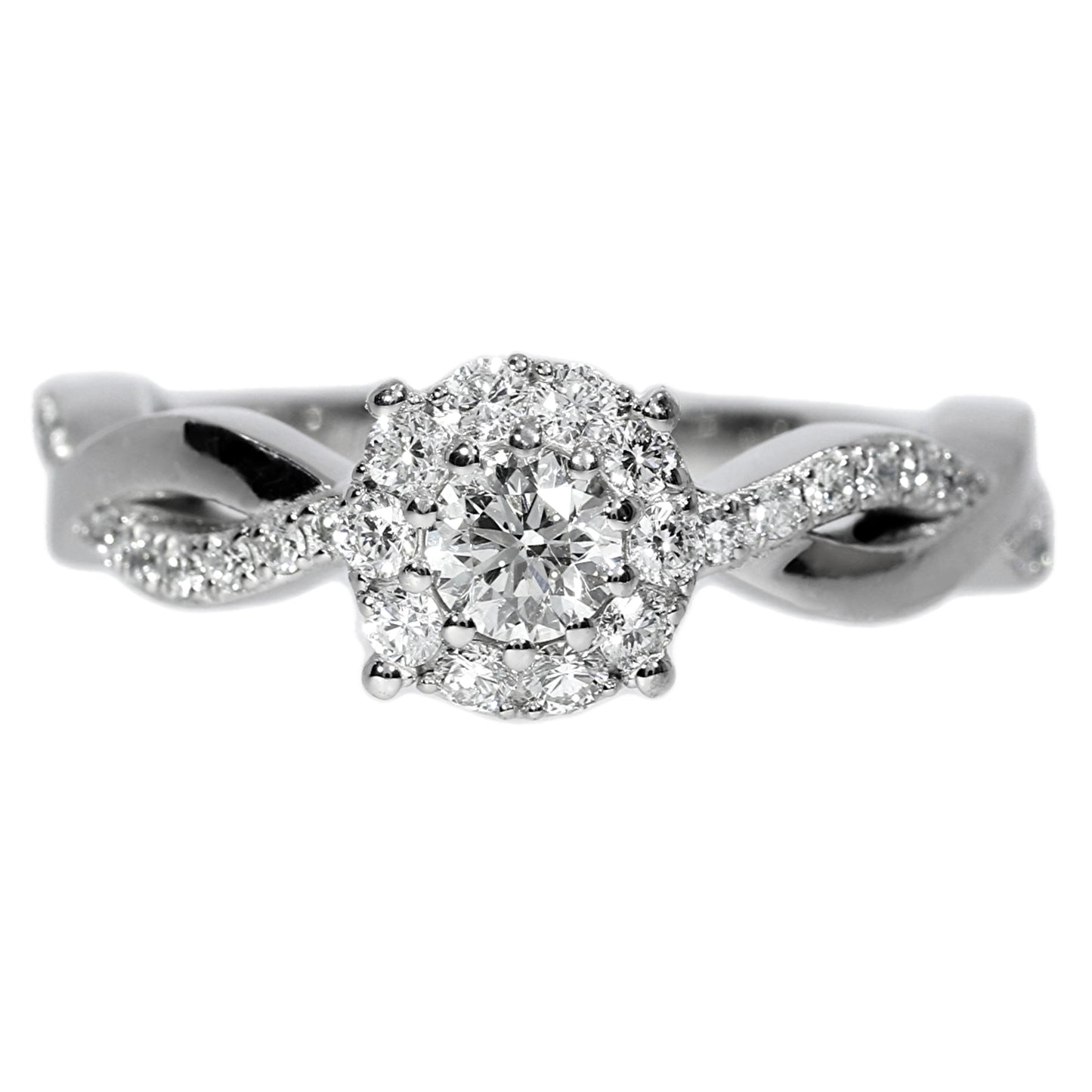 Anillo Compromiso Diamantes - Oro Blanco 18kt