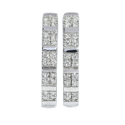 Aros Diamantes - Oro Blanco 18kt