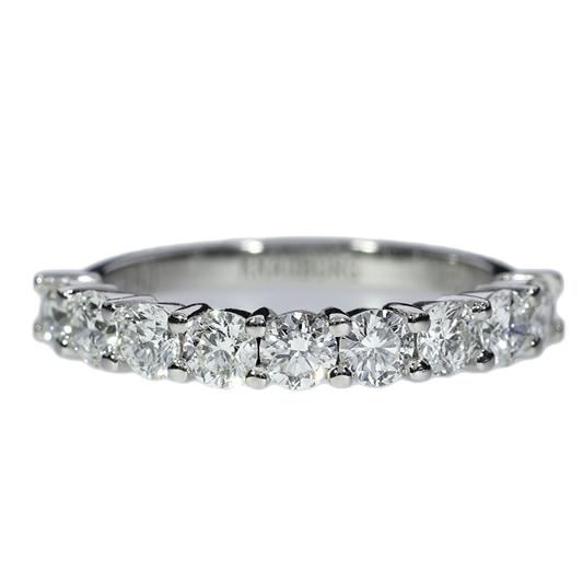 Anillo Medio Cintillo Diamantes - Platino