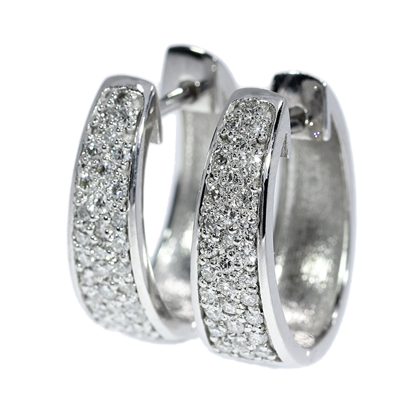 Aros Diamantes - Oro Blanco 18kt