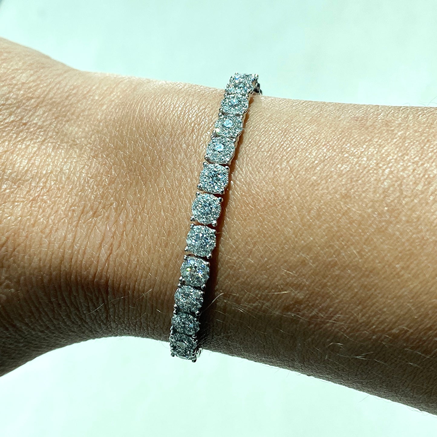 Pulsera Tenis Diamantes - Oro Blanco 18kt