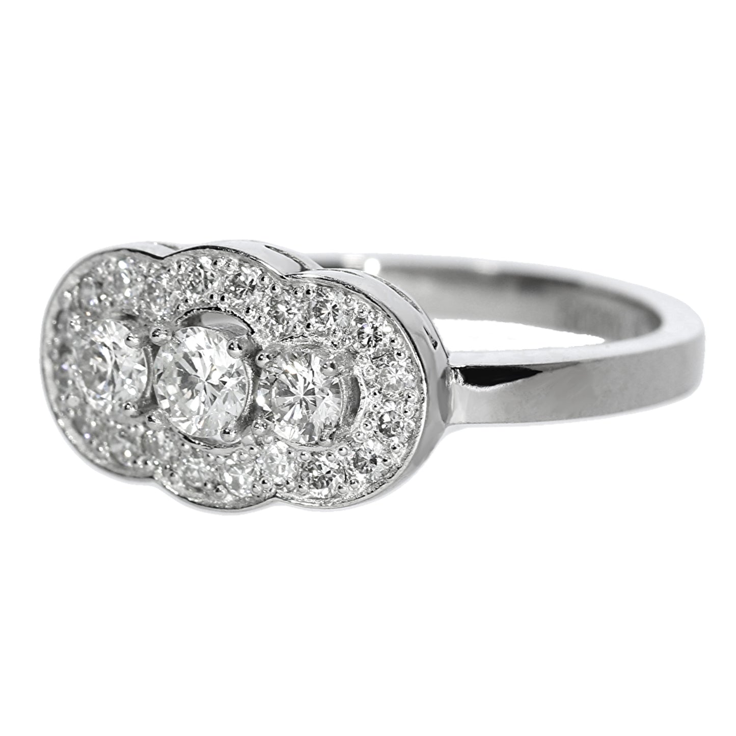 Anillo Compromiso Diamantes - Oro Blanco 18kt