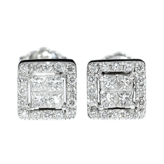 Aros Diamantes - Oro Blanco 18kt