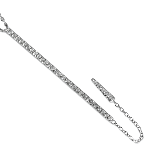 Collar Diamantes Naturales - Oro Blanco 18kt