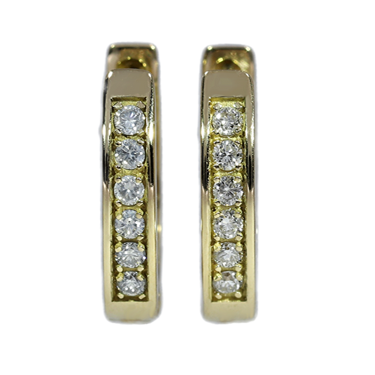 Aros Argolla Diamantes - Oro Amarillo 18kt