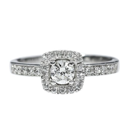 Anillo Compromiso Diamantes GIA - Oro Blanco 18kt