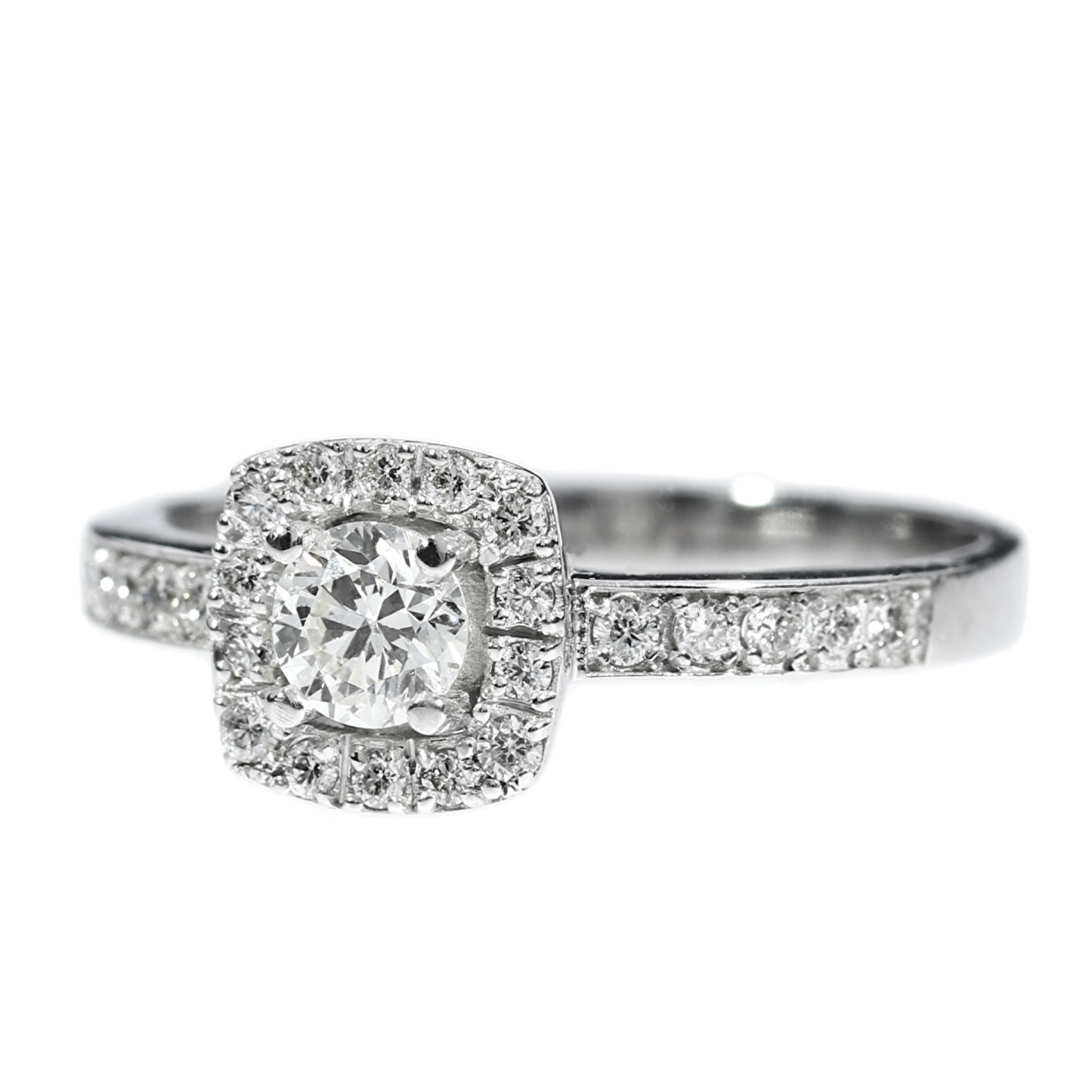 Anillo Compromiso Diamantes GIA - Oro Blanco 18kt