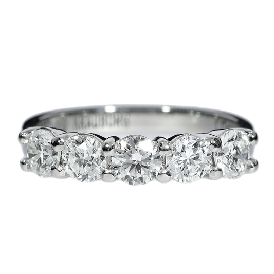 Anillo Quintillo Diamantes - Platino