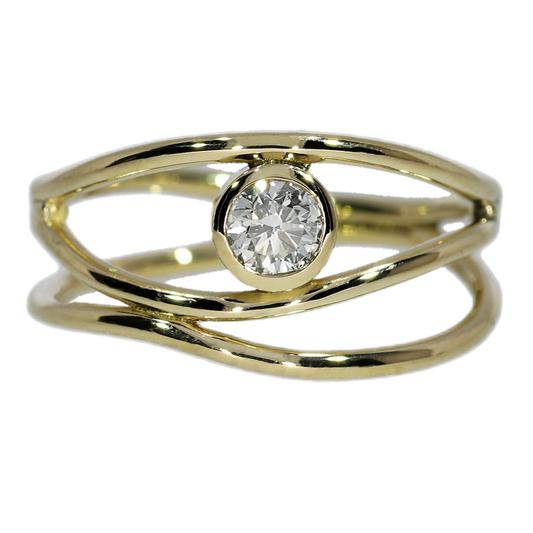 Anillo Diamante - Oro Amarillo 18kt