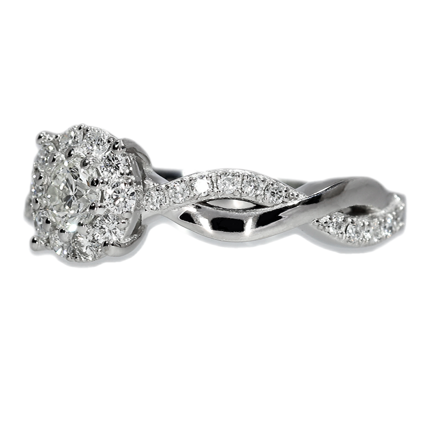 Anillo Compromiso Diamantes - Oro Blanco 18kt