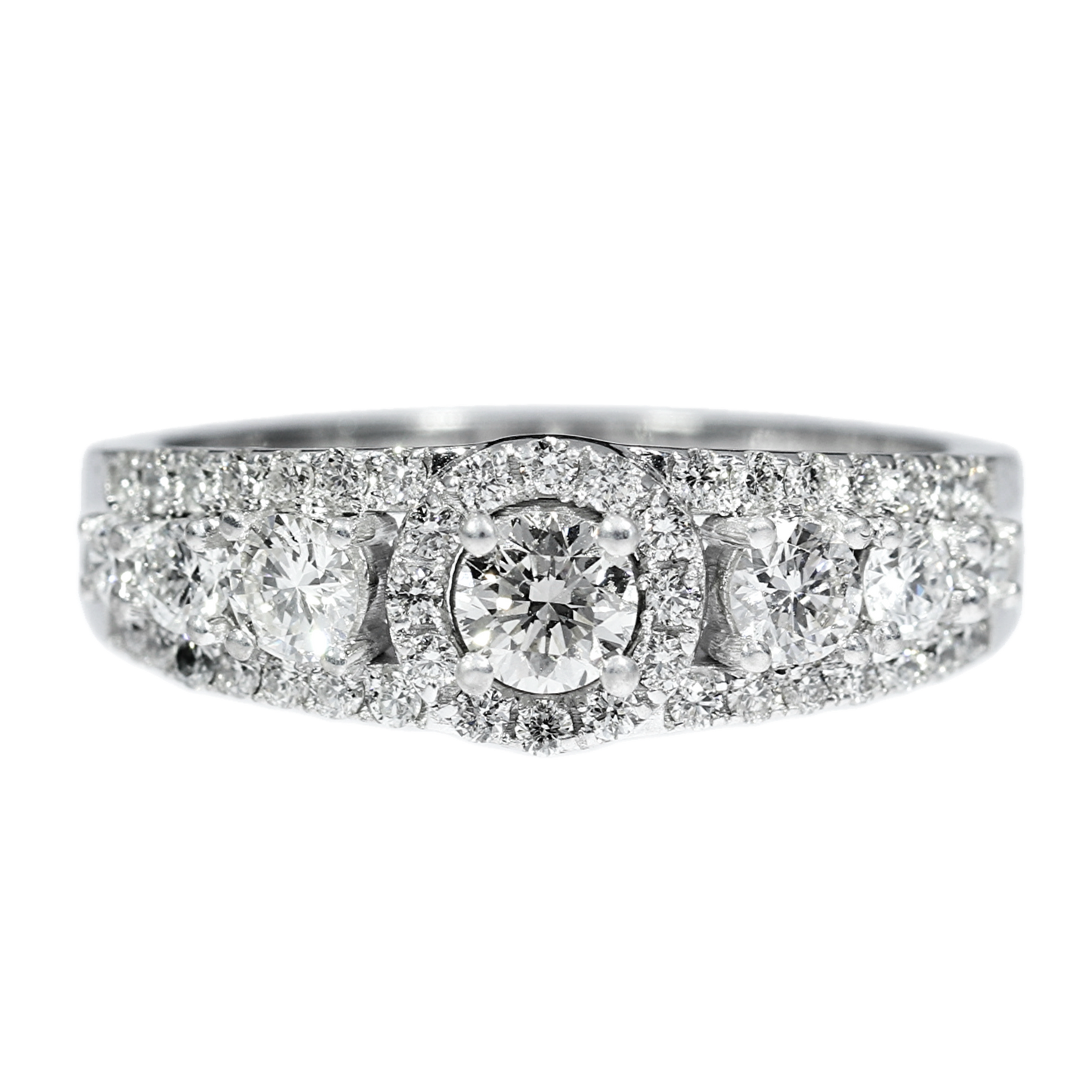 Anillo Compromiso Diamantes - Oro Blanco 18kt