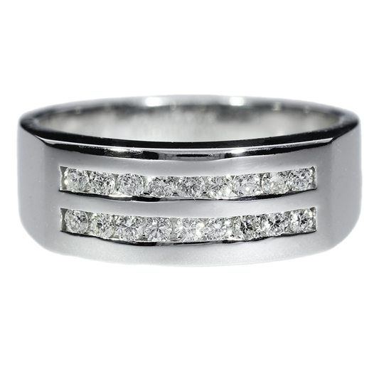 Anillo Compromiso Diamantes - Oro Blanco 18kt