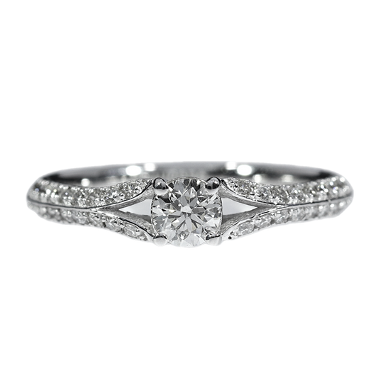 Anillo Compromiso Diamante GIA - Oro Blanco 18kt