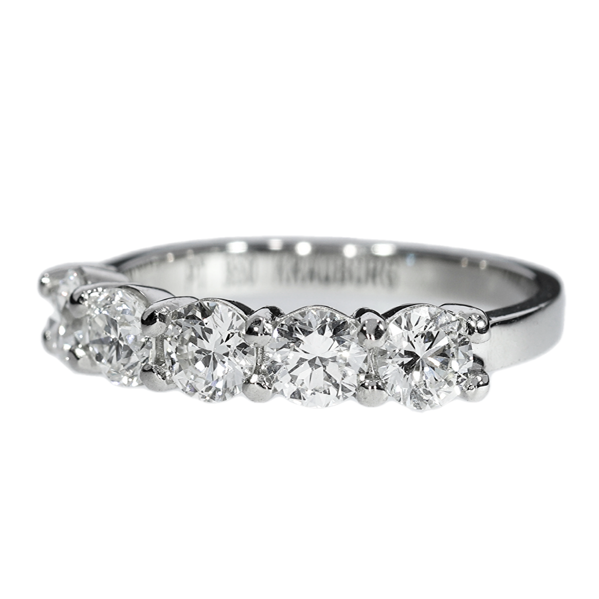 Anillo Quintillo Diamantes - Platino
