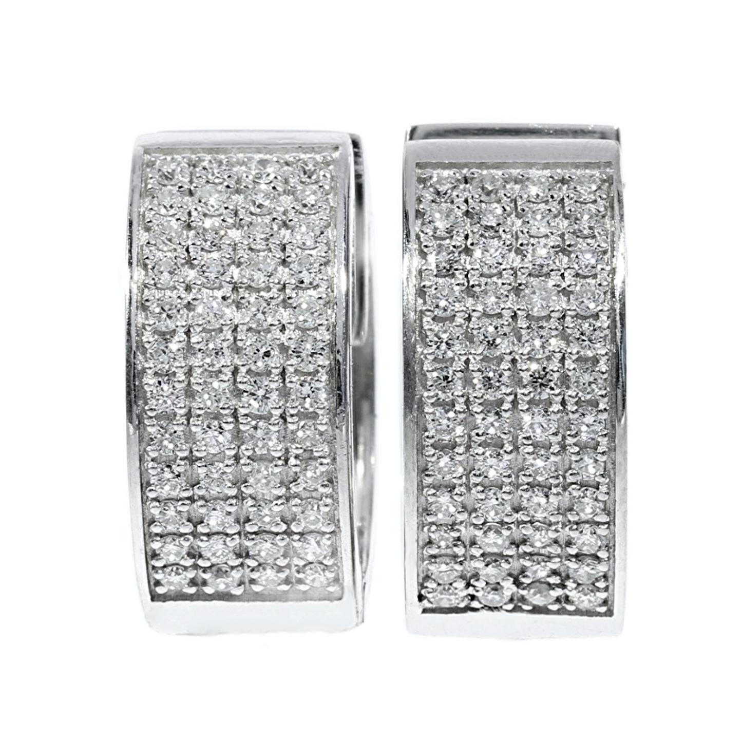 Aros Diamantes - Oro Blanco 18kt