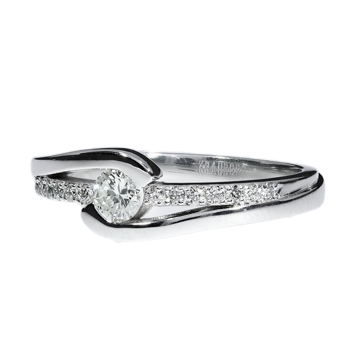 Anillo Compromiso Diamantes - Oro Blanco 18kt