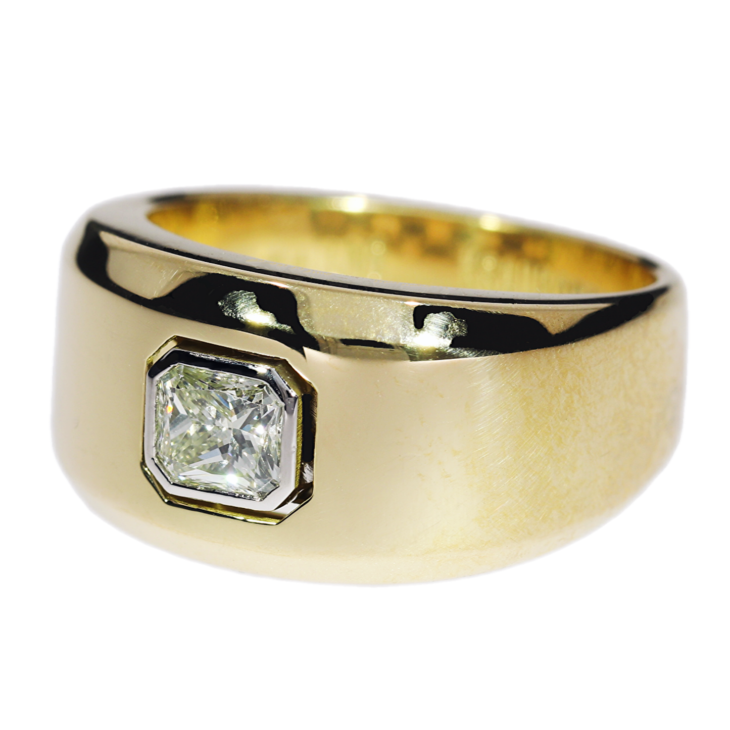 Anillo Diamante Corte Esmeralda - Oro Amarillo 18kt