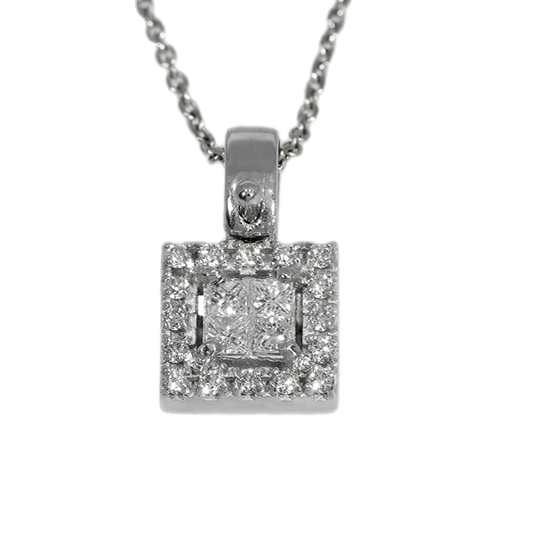Colgante Diamantes - Oro Blanco 18kt