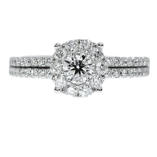 Anillo de Compromiso Diamantes - Oro Blanco 18kt