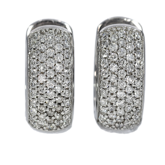 Aros Diamantes - Oro Blanco 18kt