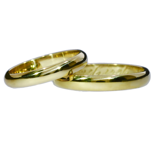 Argollas de Matrimonio Inglesas - Oro Amarillo 18kt