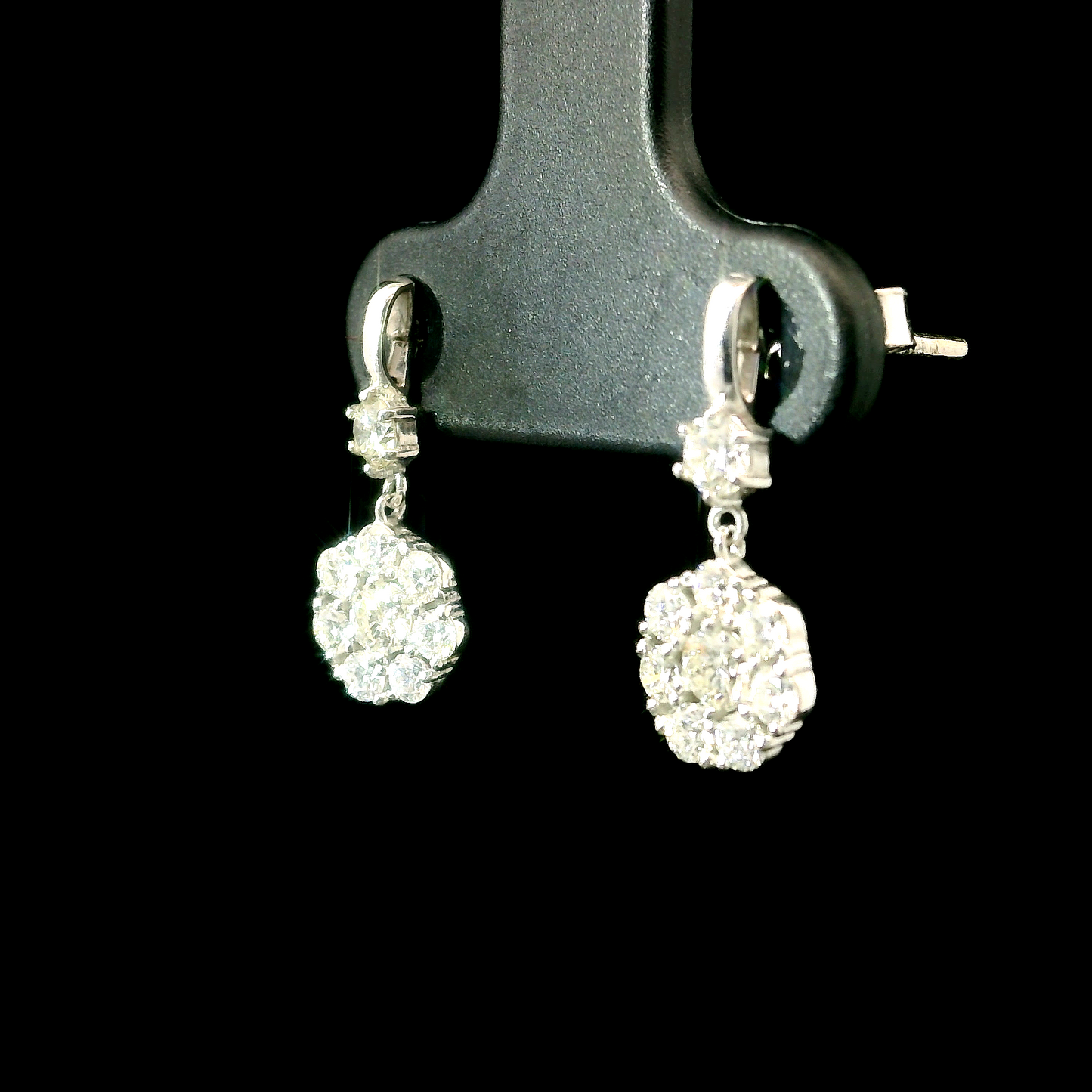 Aros Diamantes - Oro Blanco 18kt